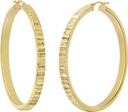 Bony Levy 14K Gold Textured Hoop Earrings