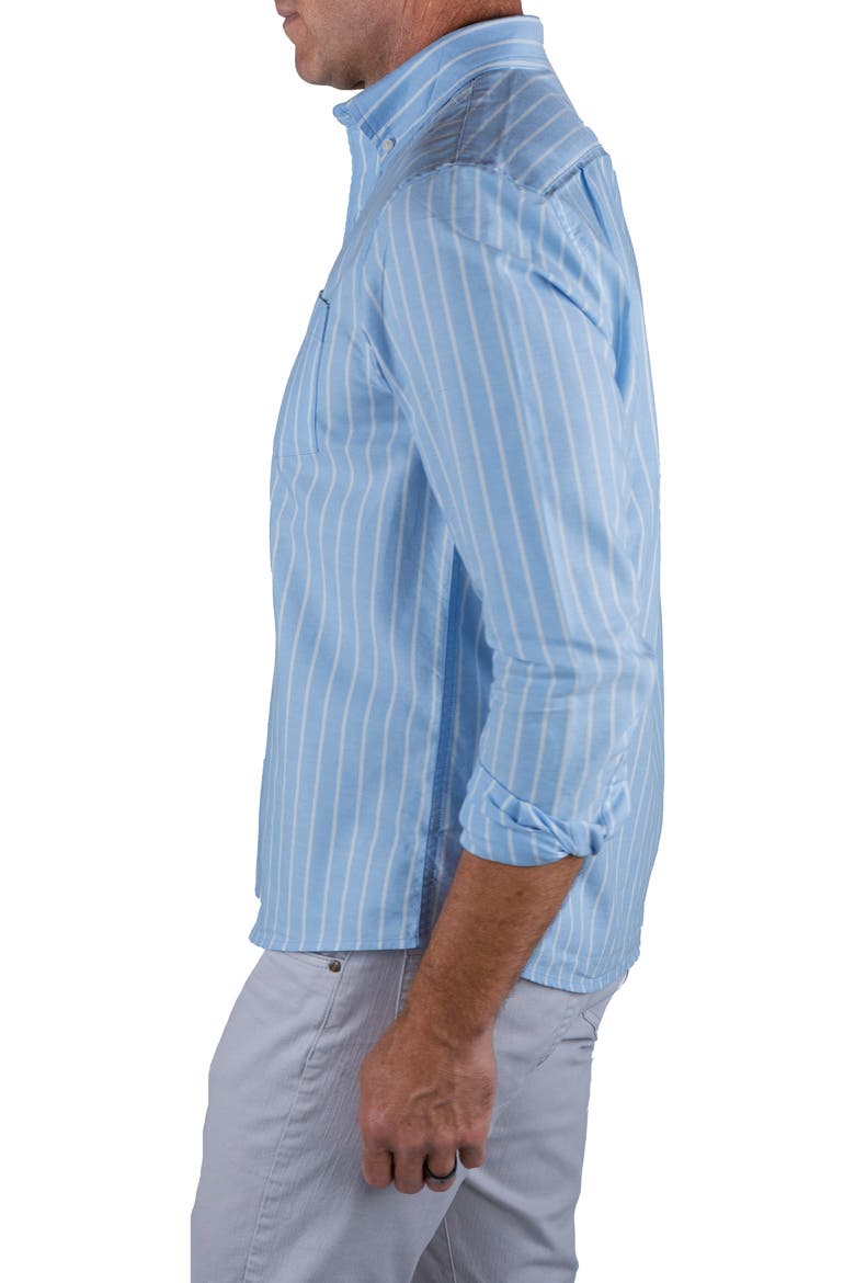 Classic Fit Cotton Oxford Button-Down Shirt, Alternate, color, BLUE STRIPE