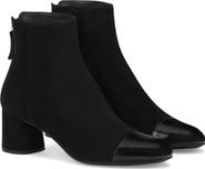 AGL Veta Cap Toe Velour Bootie with Heel