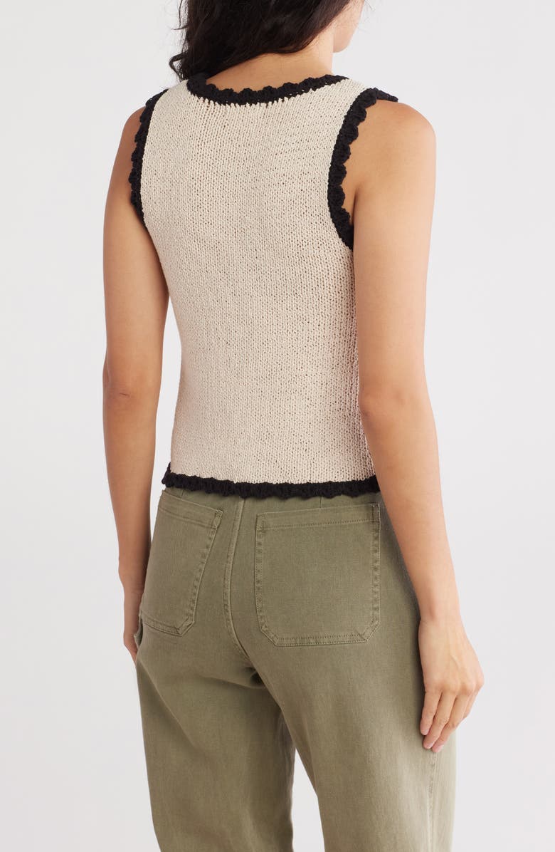 Blu Pepper Tie Front Sleeveless Knit Top, Alternate, color, 