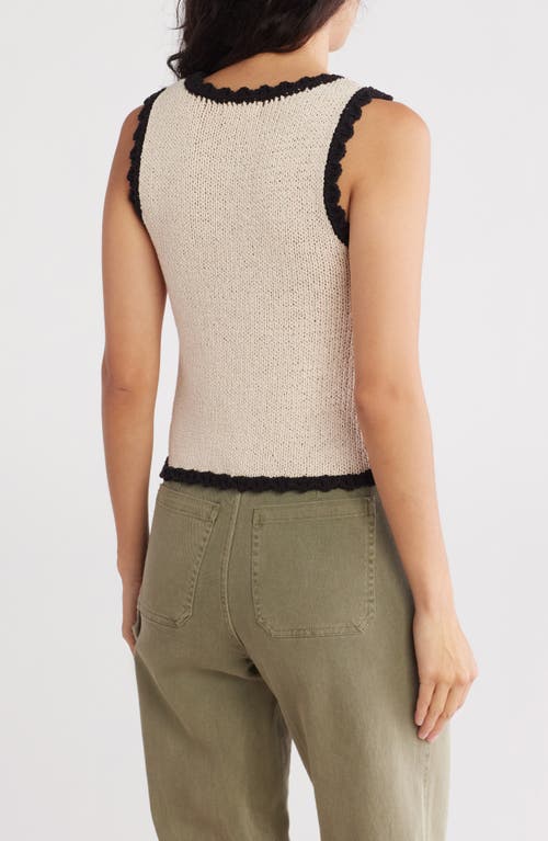 BLU PEPPER BLU PEPPER TIE FRONT SLEEVELESS KNIT TOP