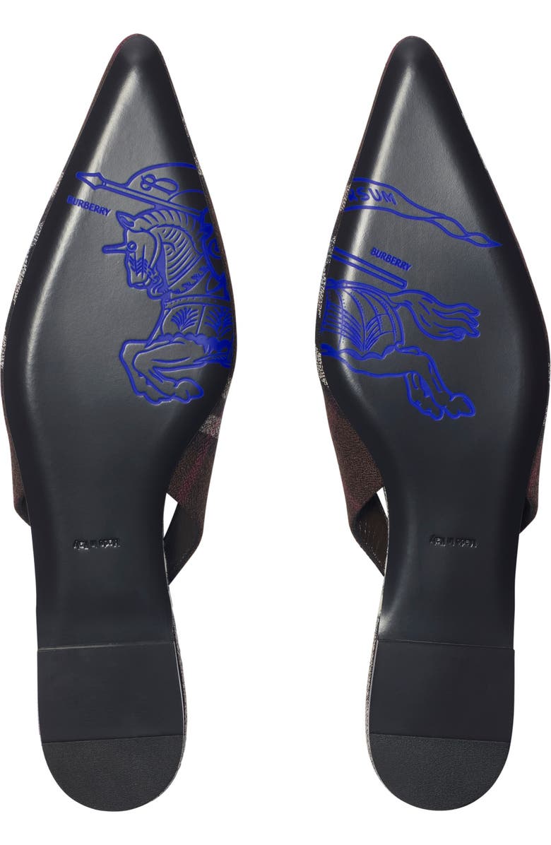 Burberry Check Dame Slingback Ballerinas, Alternate, color, Mahogany Brown