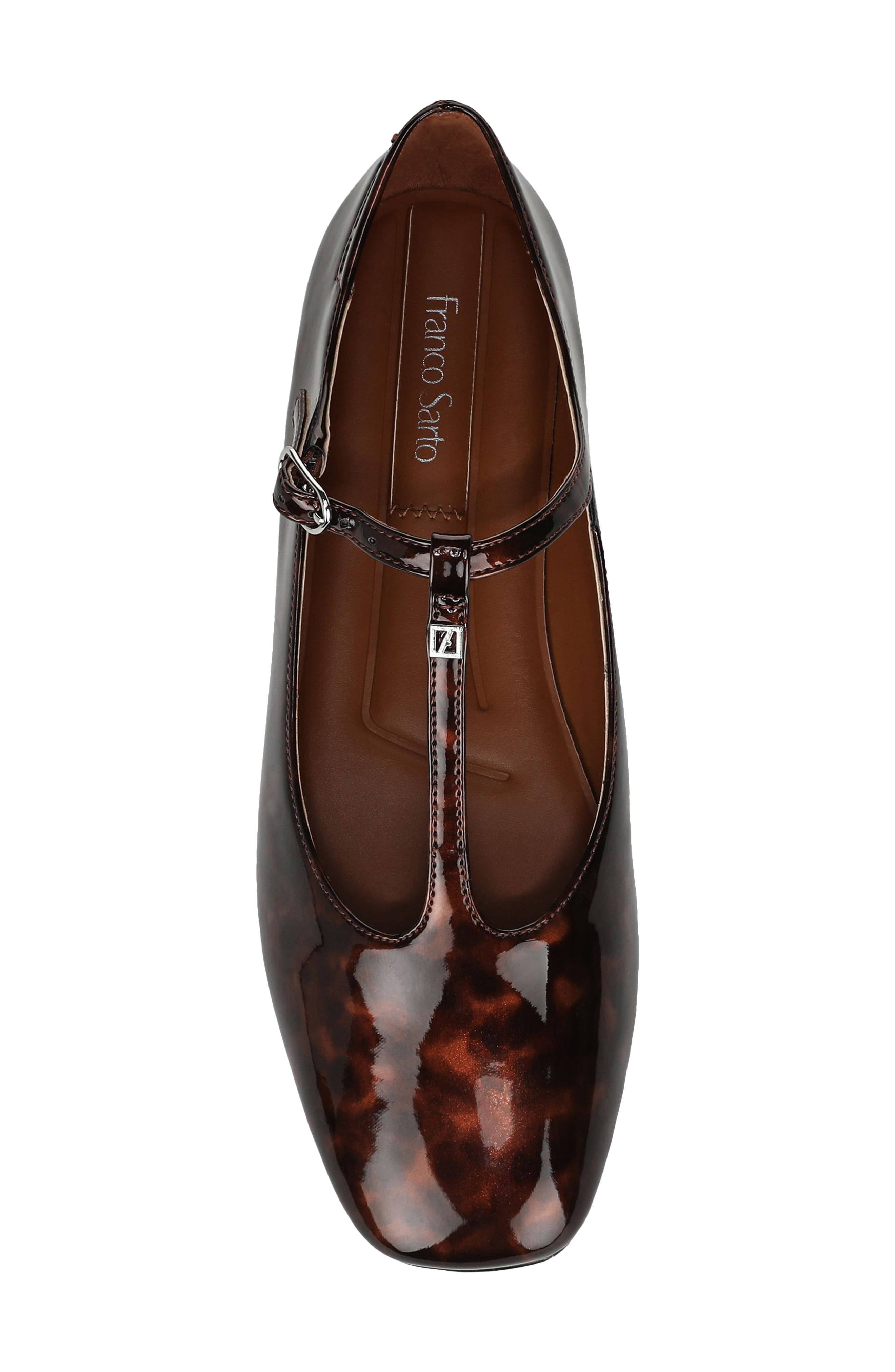 Marylee T-Strap Flat, Alternate, color, BROWN