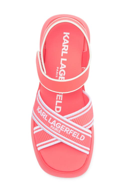 Karl Lagerfeld Paris Meddi Platform Sandal In Sunset Coral