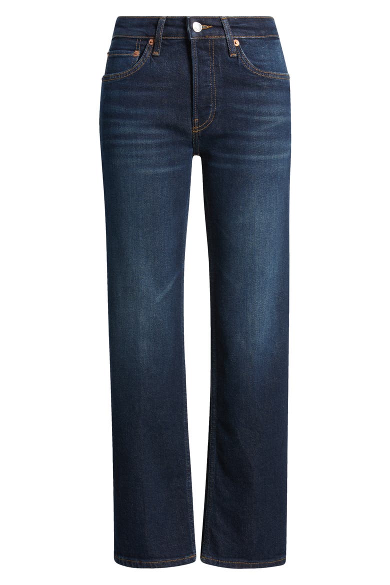 Slim Straight Crop Jeans, Alternate, color, BARELY WORN