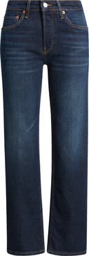 Re/Done Slim Straight Crop Jeans