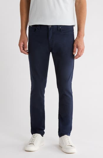 Original Penguin Slim Lux French Terry Chino Pants In Blue