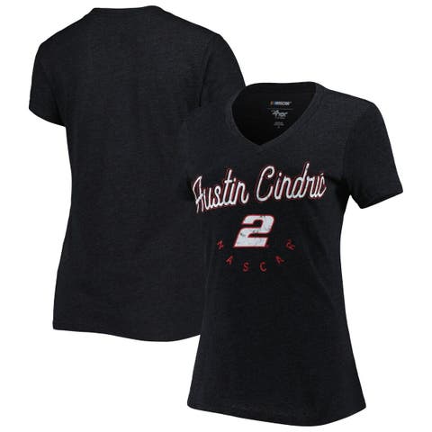 Women
s G-III 4Her by Carl Banks Gray Austin Cindric Bump 
Run V-Neck T-Shirt