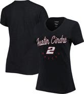 G-III 4HER BY CARL BANKS Women's G-III 4Her by Carl Banks Gray Austin Cindric Bump & Run V-Neck T-Shirt