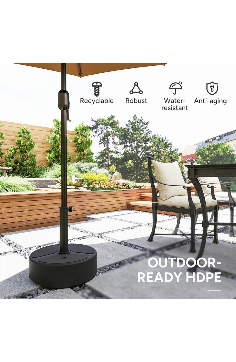 Outsunny Patio Umbrella Base Holder, Alternate, color, Black