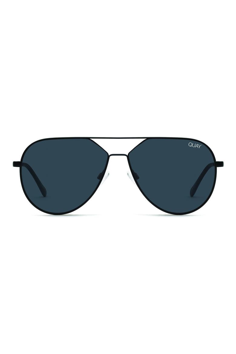 Australia Hold Please 55mm Aviator Sunglasses, Main, color, BLACK/SMOKE 2