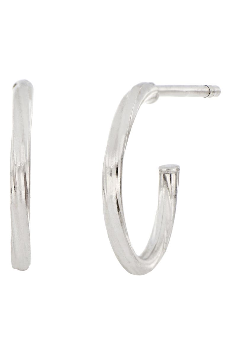 Bony Levy 14K Gold Hoop Earrings, Main, color, 14K White Gold