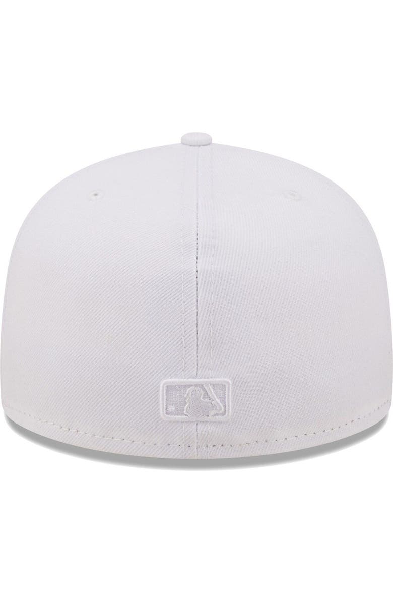 New Era Men's New Era St. Louis Cardinals White on White Logo 59FIFTY Fitted Hat, Alternate, color,