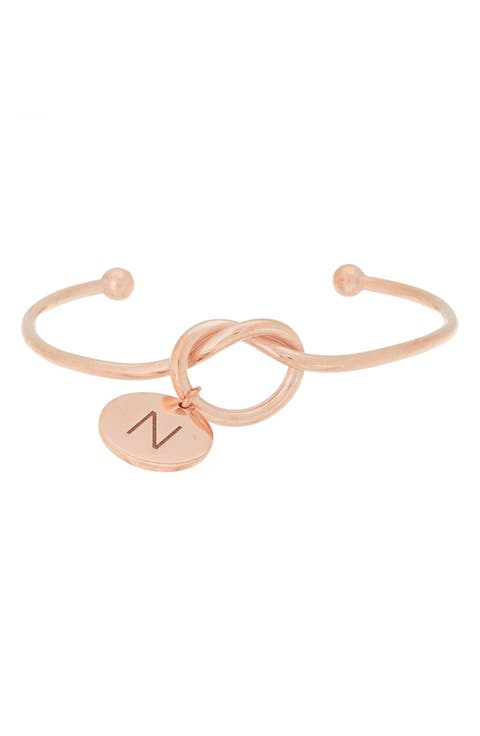Love Knot Initial Bracelet