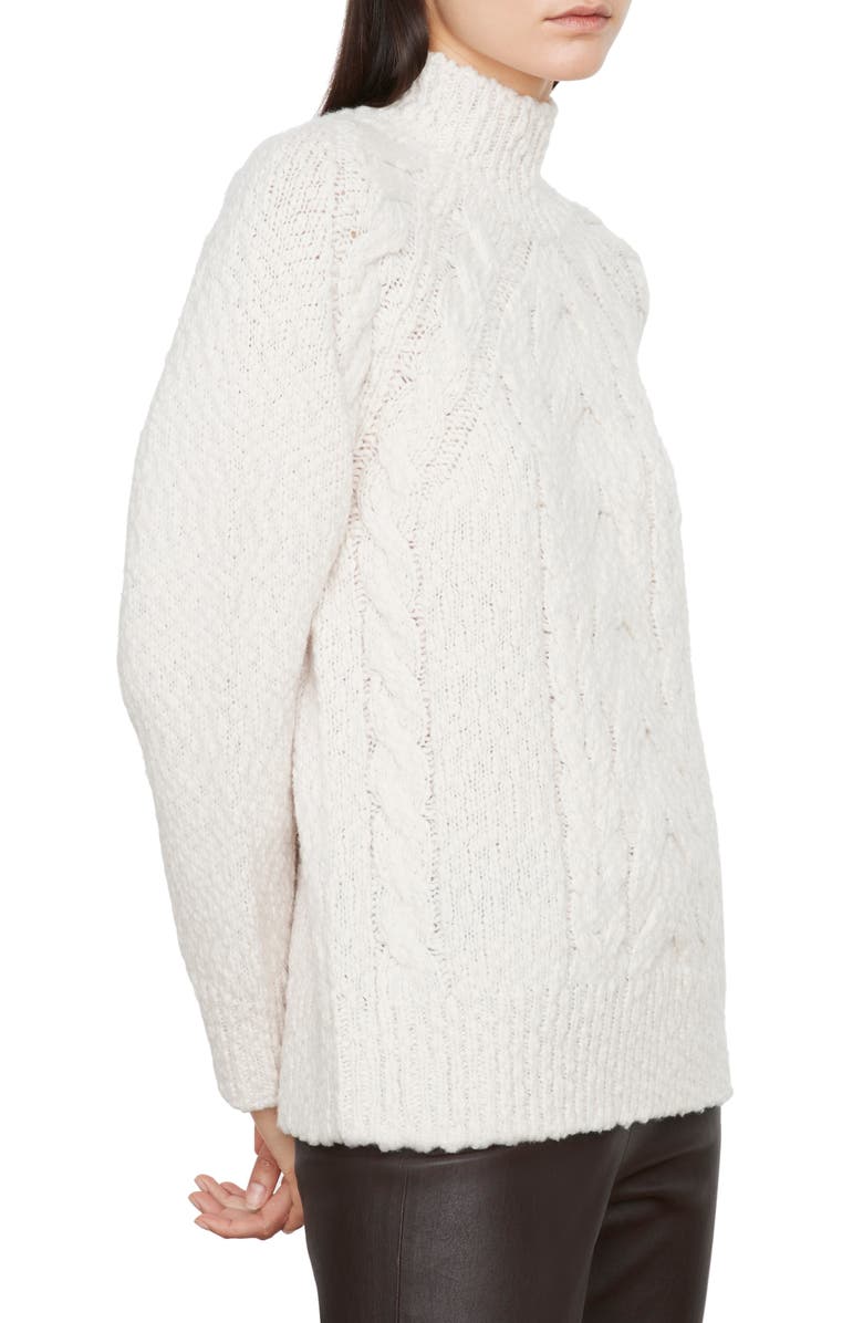 Vince Rising Cable Turtleneck Sweater, Alternate, color,
