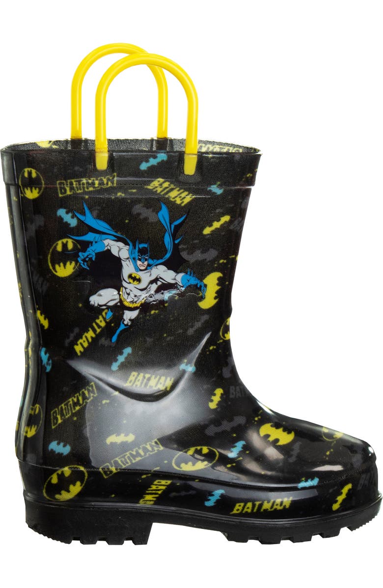 JOSMO Kids' Batman Rain Boot, Alternate, color, Black/Yellow