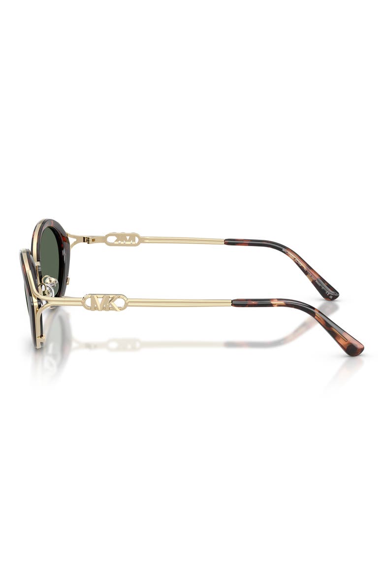 Key West 53mm Oval Sunglasses, Alternate, color, LUGGAGE TORTOISE / G15 GREEN