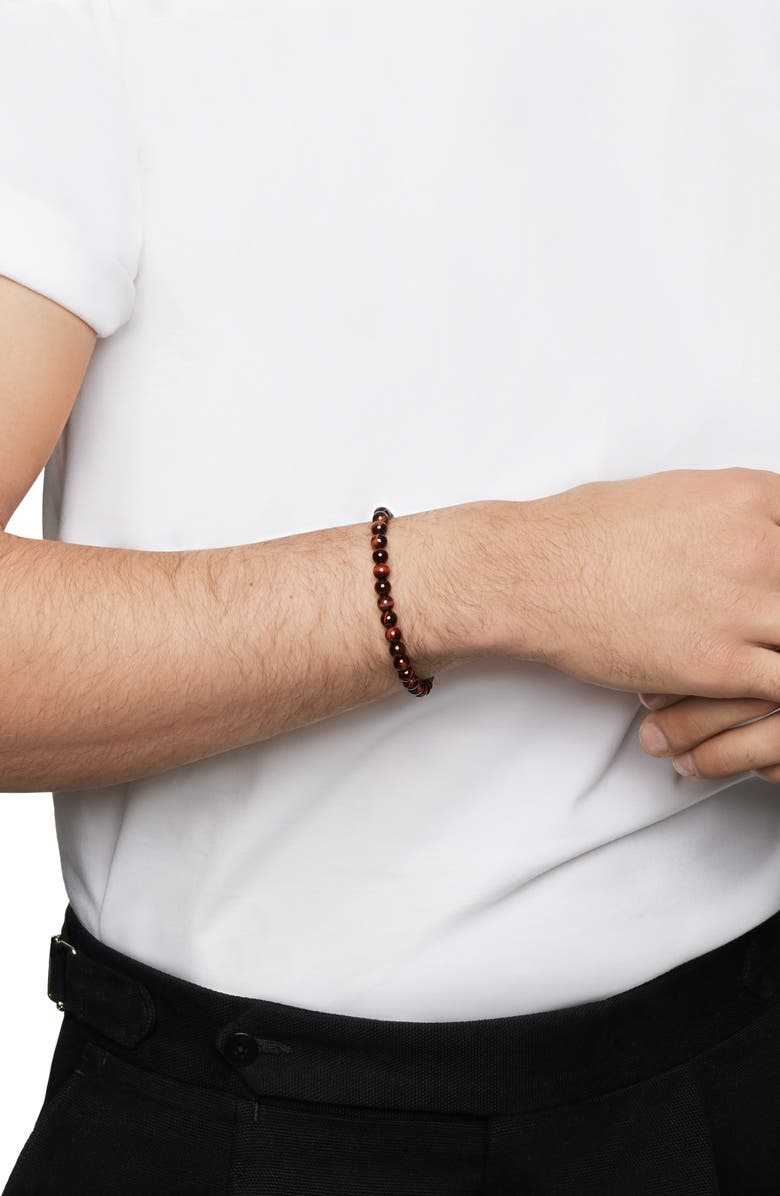 David Yurman Spiritual Beads Tigers Eye Bracelet, Alternate, color,