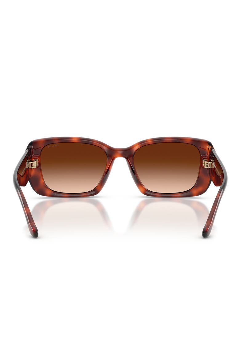 54mm Square Sunglasses, Alternate, color, CARAMEL TORTOISE / BROWN