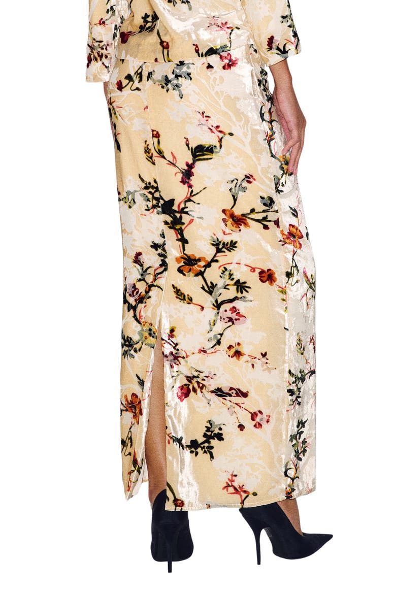 x Alexa Chung Carolyn Print Velvet Maxi Skirt, Alternate, color, FLORAL VELVET