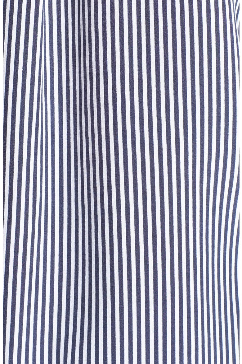 'Slim Signature' Silk Shirt, Alternate, color, PEACOAT/ BRIGHT WHITE