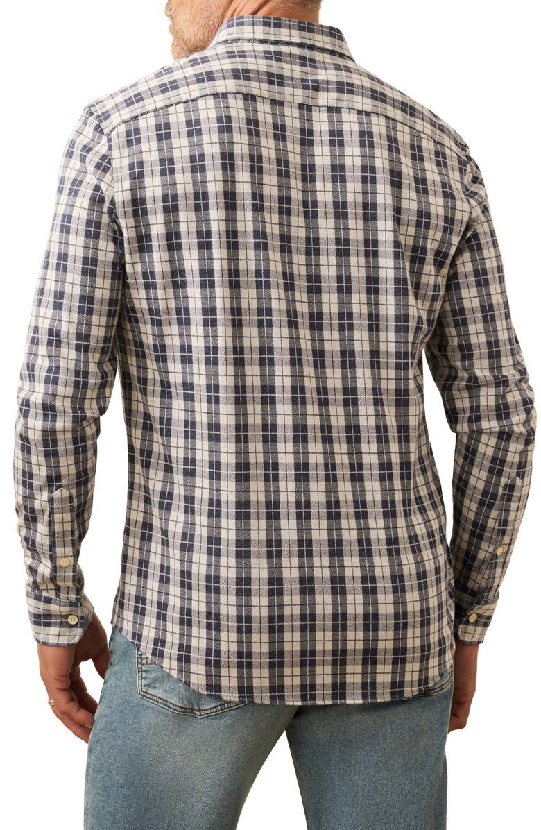 Faherty Coastline Knit Button-Down Shirt, Alternate, color, Royal Canyon Plaid