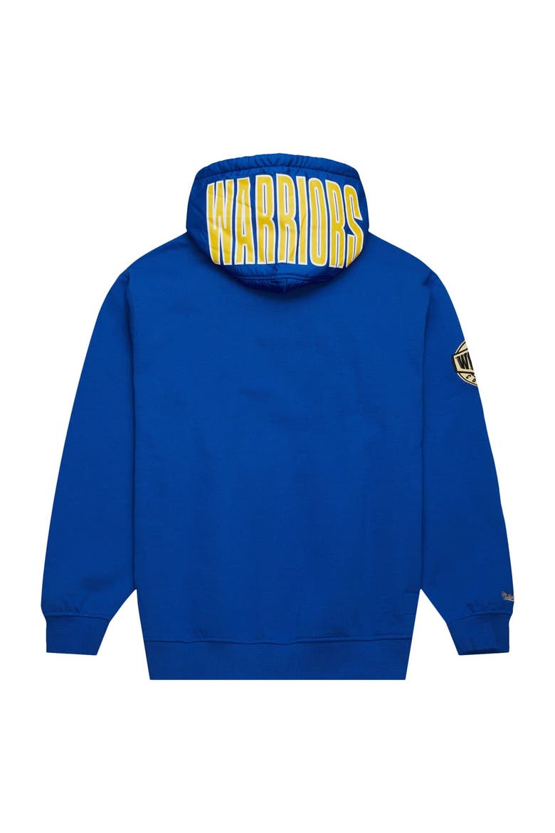 Men's Mitchell & Ness Royal Golden State Warriors  Team OG 2.0 Vintage Logo Fleece Pullover Hoodie, Alternate, color, Royal