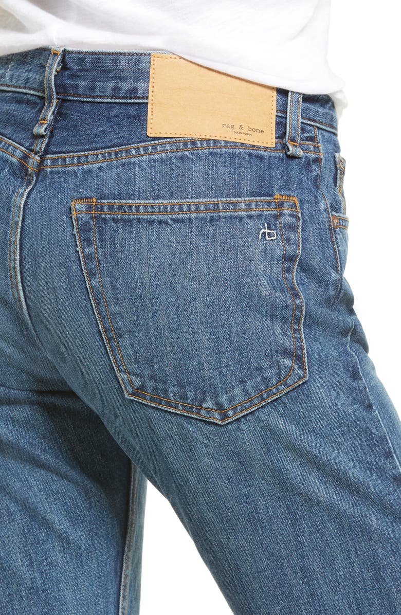 rag & bone Rosa High Waist Nonstretch Boyfriend Jeans, Alternate, color, 