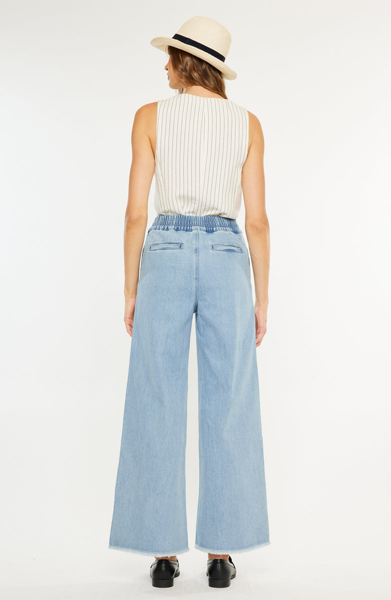KanCan Dia Ultra High Rise Wide Leg Jeans, Alternate, color, Light Wash