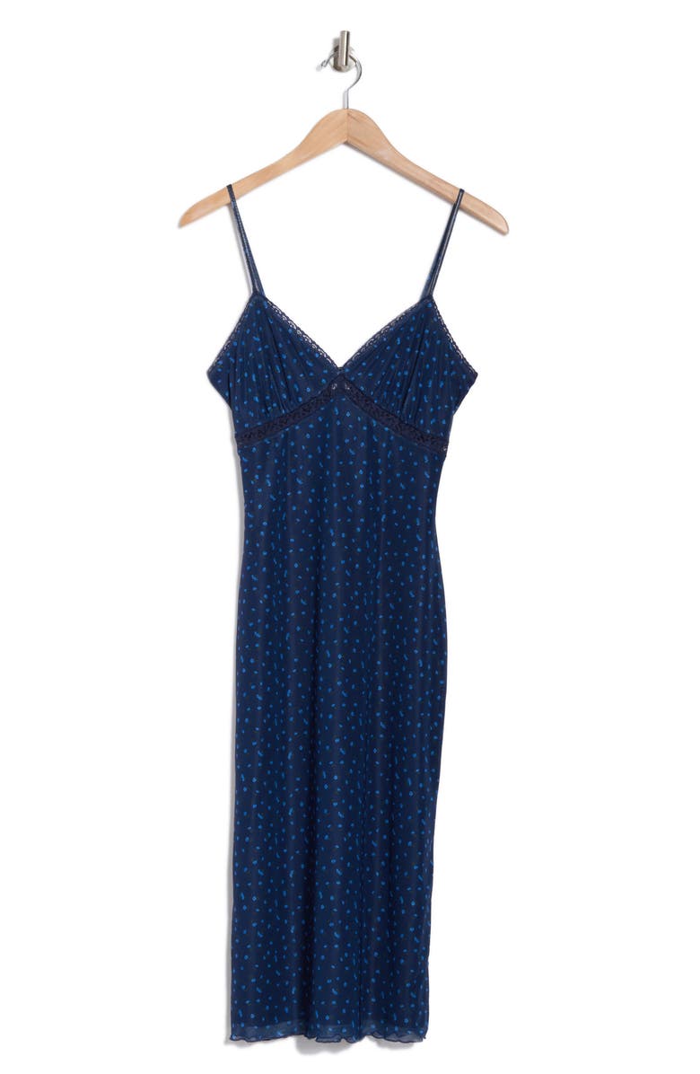 Lace Trim Mesh Dress