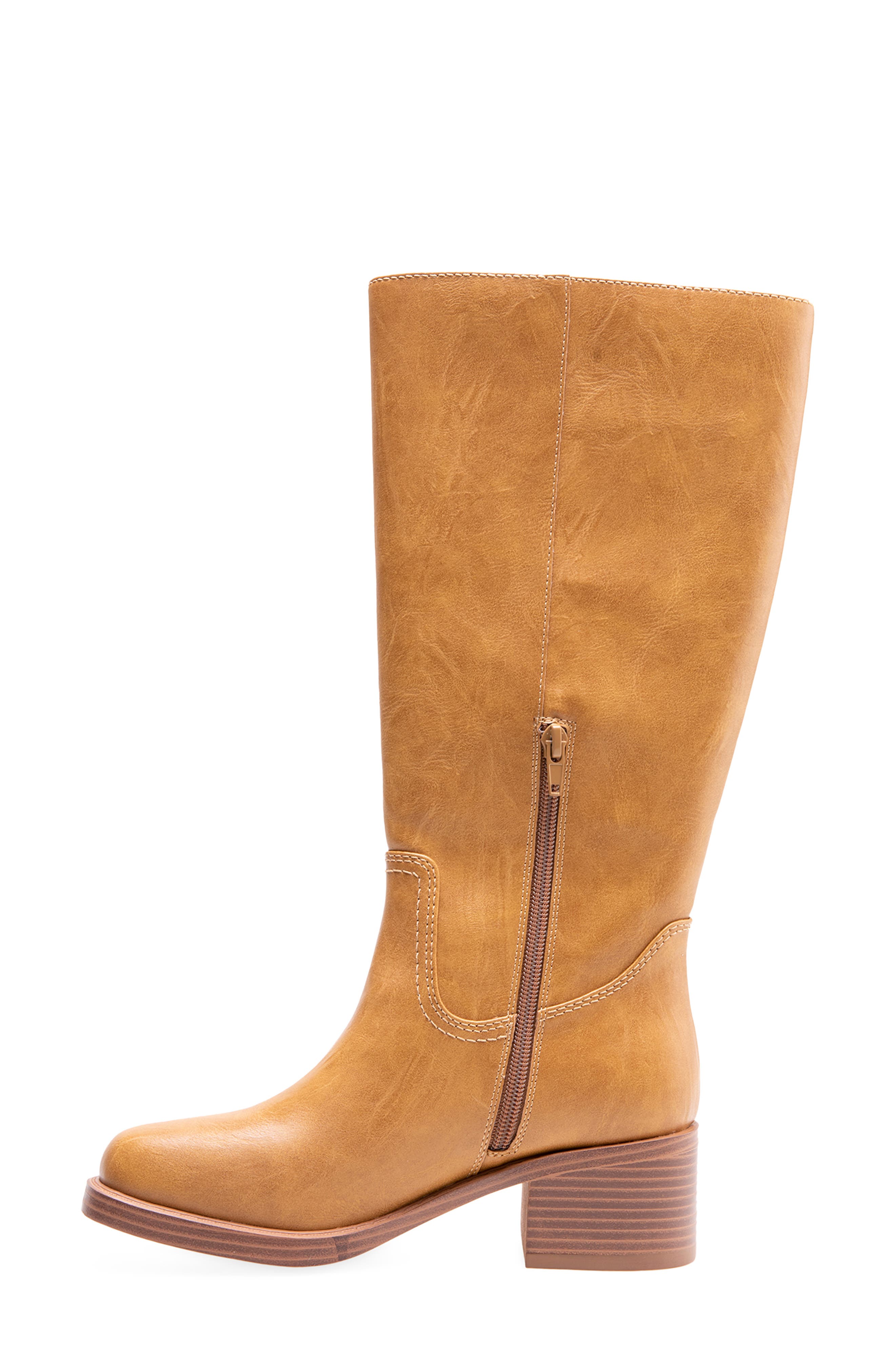 Mustang Faux Leather Tall Boot, Alternate, color, TAN