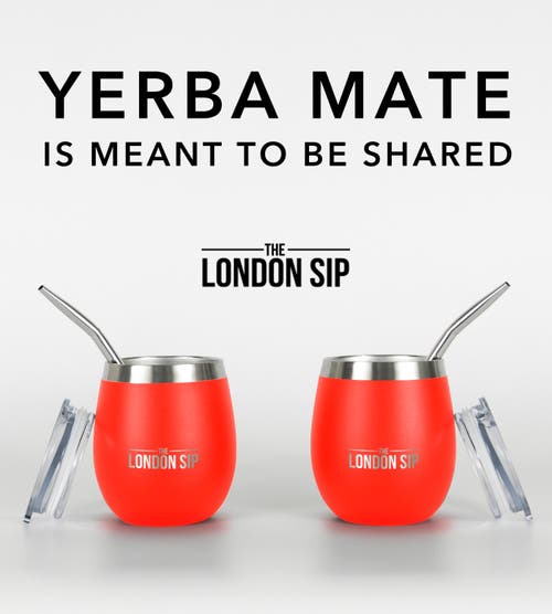 London Sip Yerba Mate Cup Set 8oz In Orange