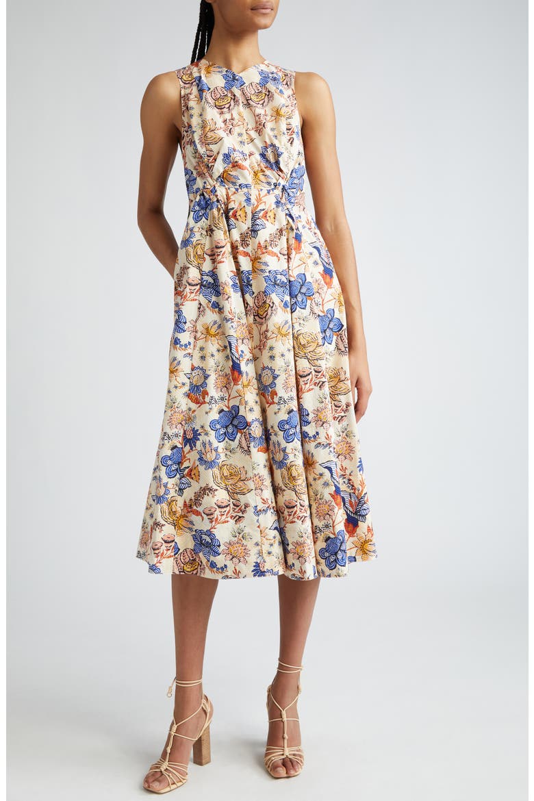 Kaiya Print Sleeveless Dress, Main, color, MAGNOLIA