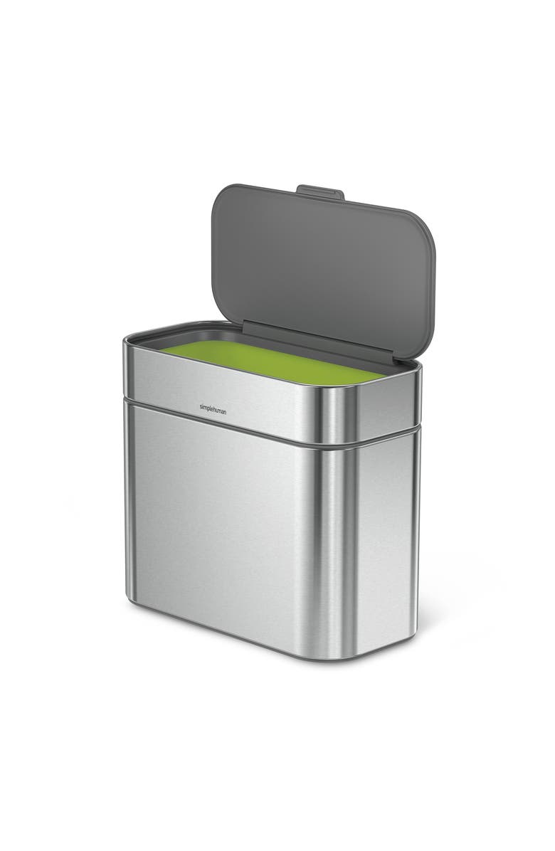 simplehuman 4L compost caddy, Alternate, color, Brushed