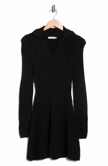 Lush Long Sleeve Ribbed Sweater Dress