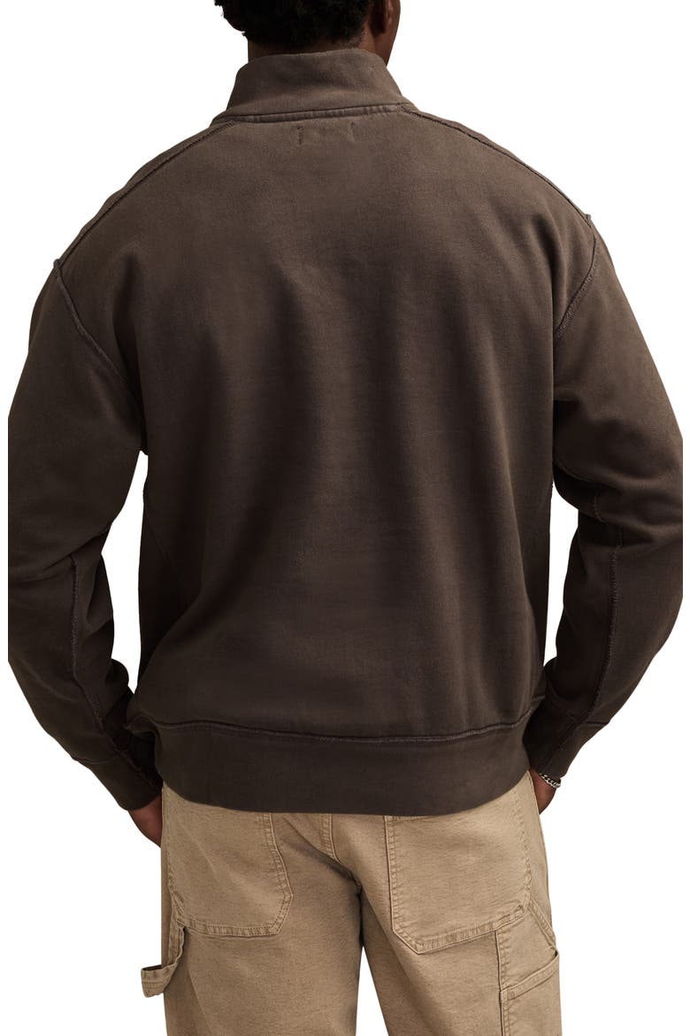 Half Zip Logo Sweatshirt, Alternate, color, RAVEN