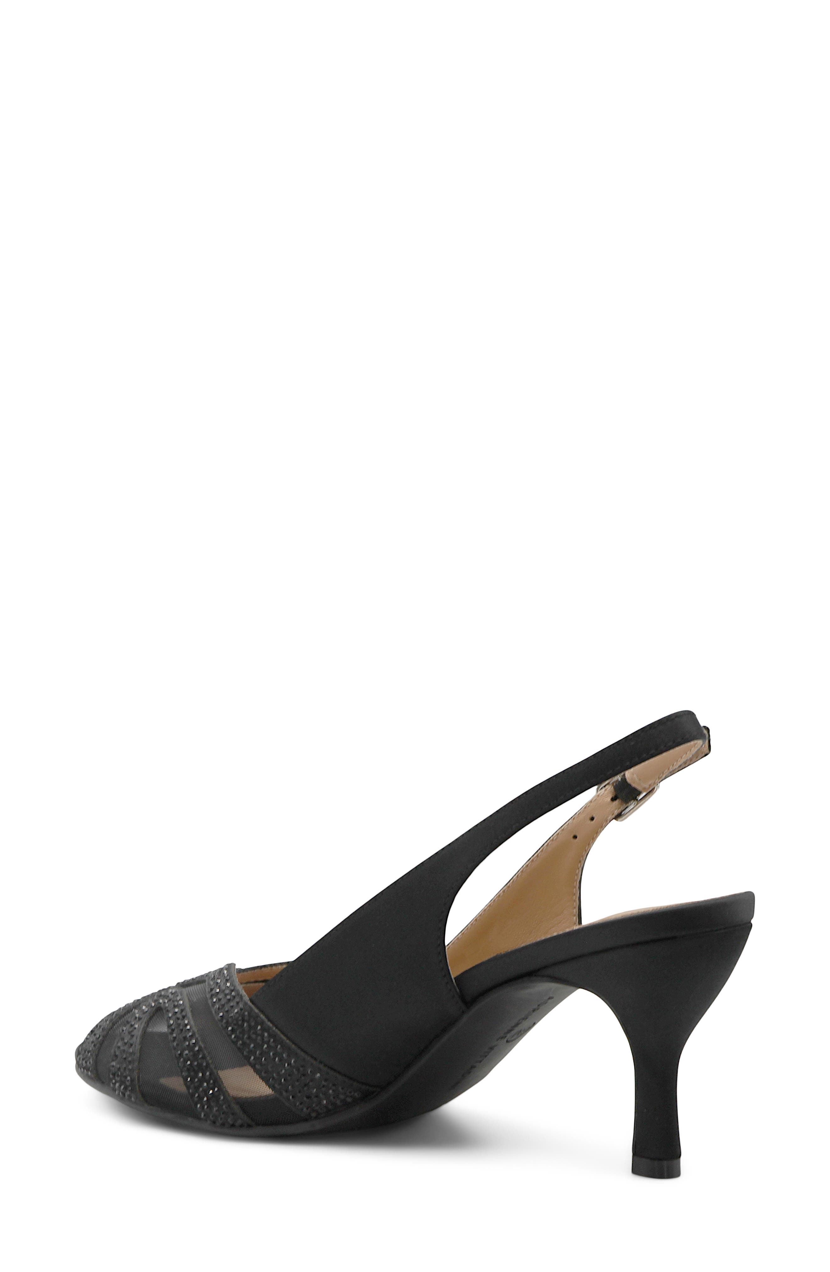 Ernah Faux Leather Slingback Sandal, Alternate, color, BLACK ST