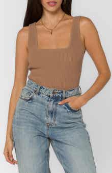 Pamela Square Neck Rib Tank