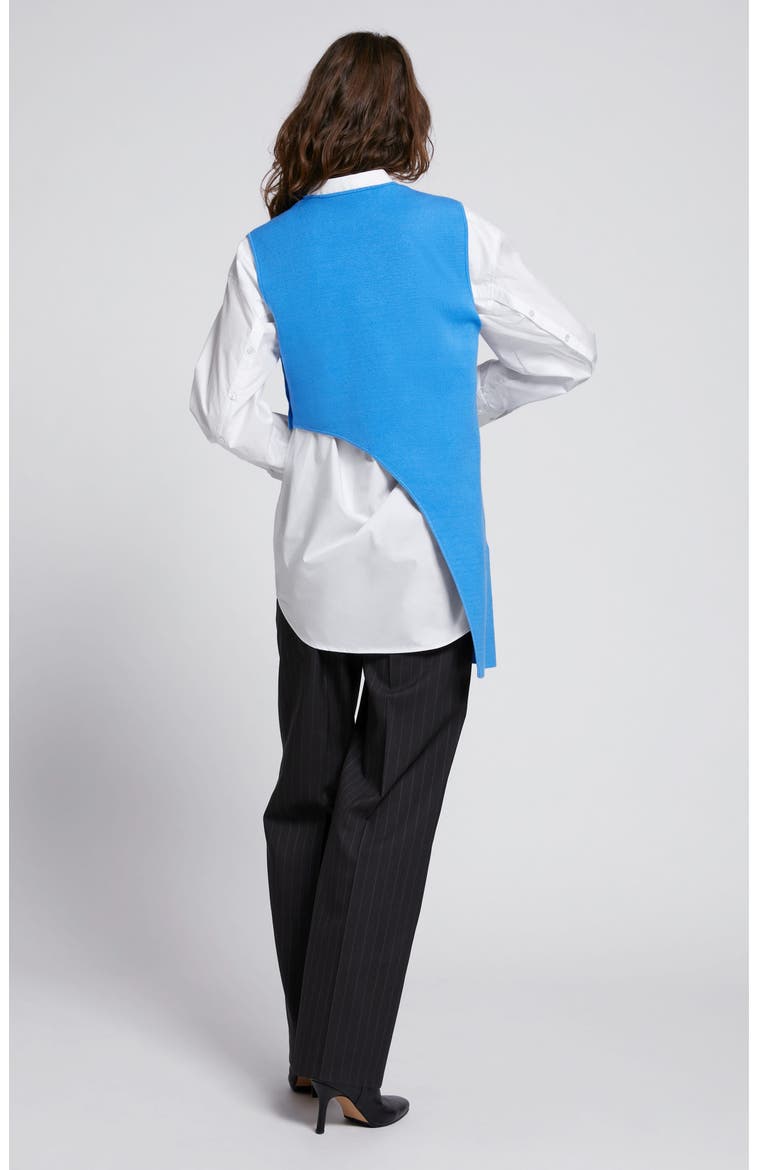 Asymmetric Side Button Sweater Vest, Alternate, color, BLUE