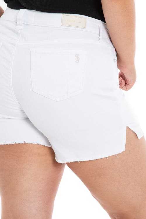 Slink Jeans Frayed Hem Side Vent Shorts