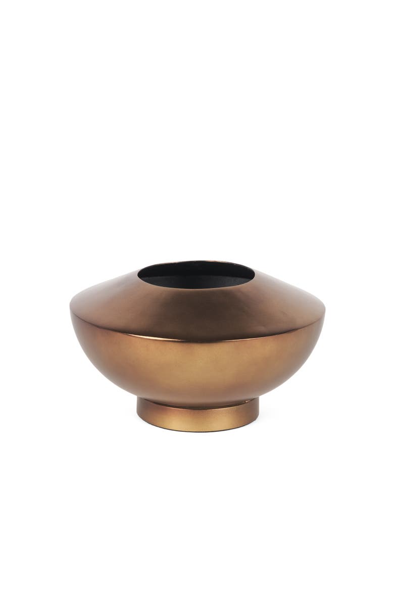 Quiana Metal Vase, Main, color, Gold