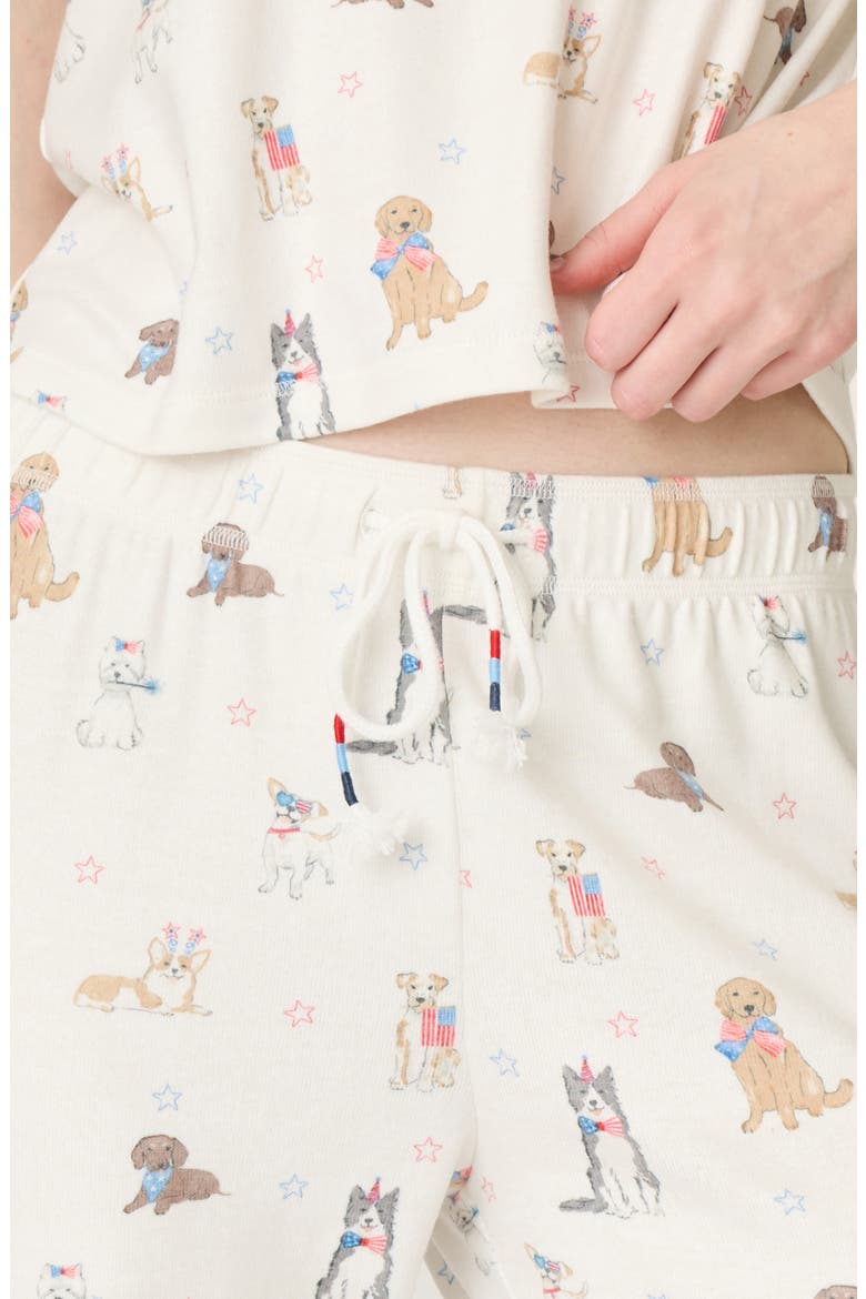 Red, White & Woof Jersey Pajama Pants, Alternate, color, IVORY