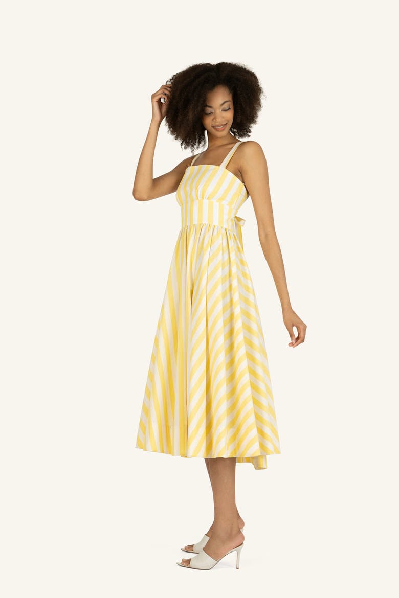 Daisey Dress, Alternate, color, Buttercup and White Stripe
