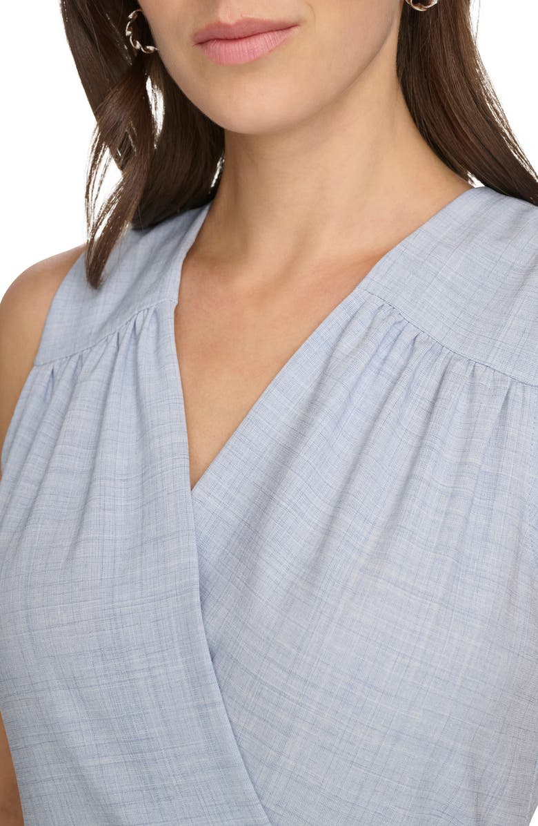 Calvin Klein Mélange Sleeveless Wrap Maxi Dress, Alternate, color,