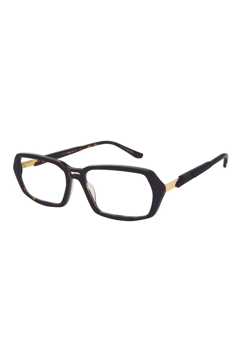 Admire 53mm RectangularBlue Light Blocking Glasses, Main, color, BLACK TORTOISE