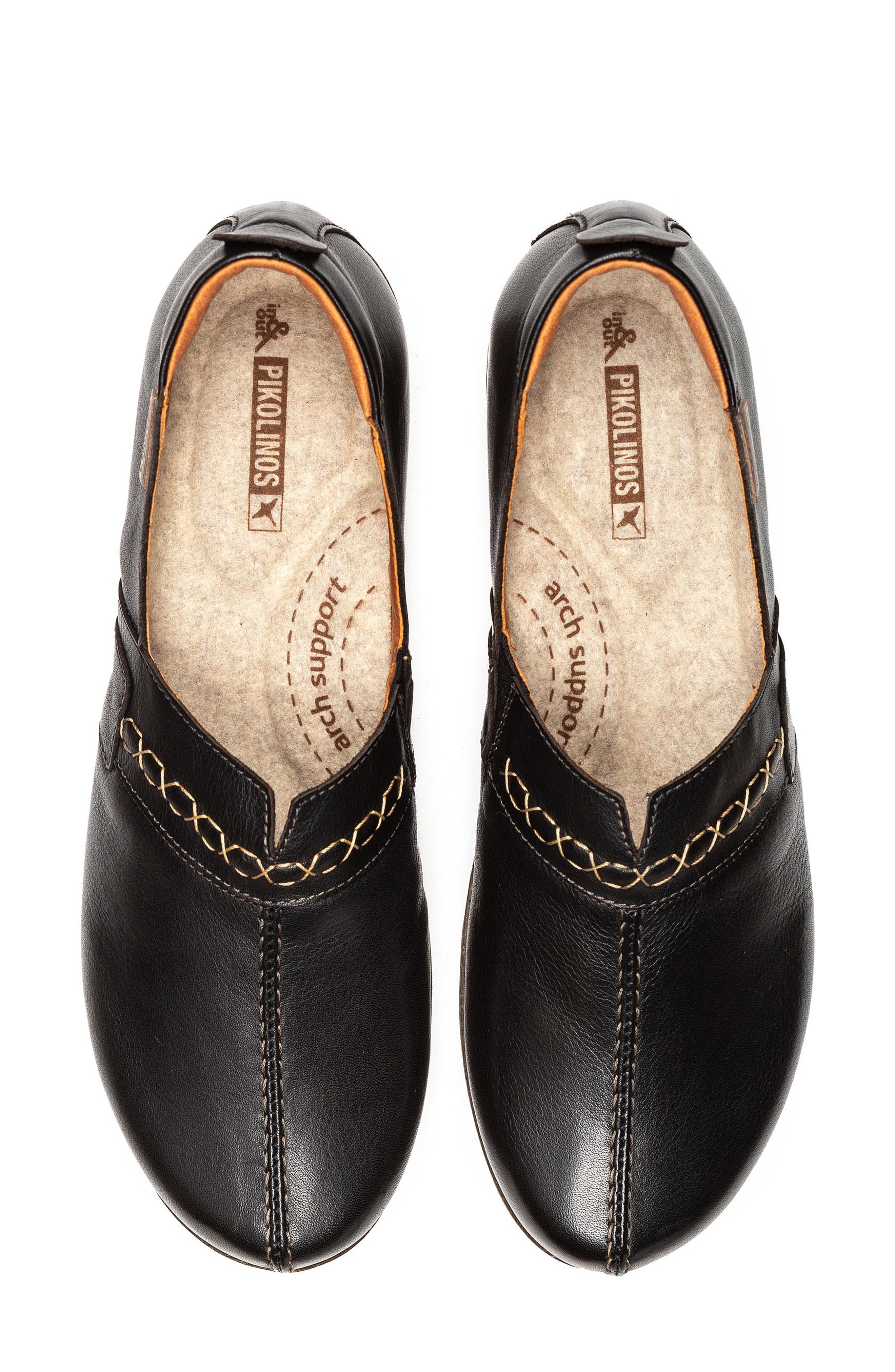 PIKOLINOS Granada Leather Clog, Alternate, color, Black