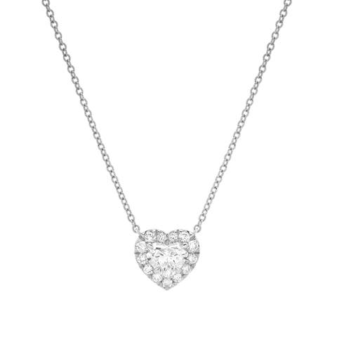 Valentina 14K Gold Lab Grown Diamond Heart Necklace - 1 ct