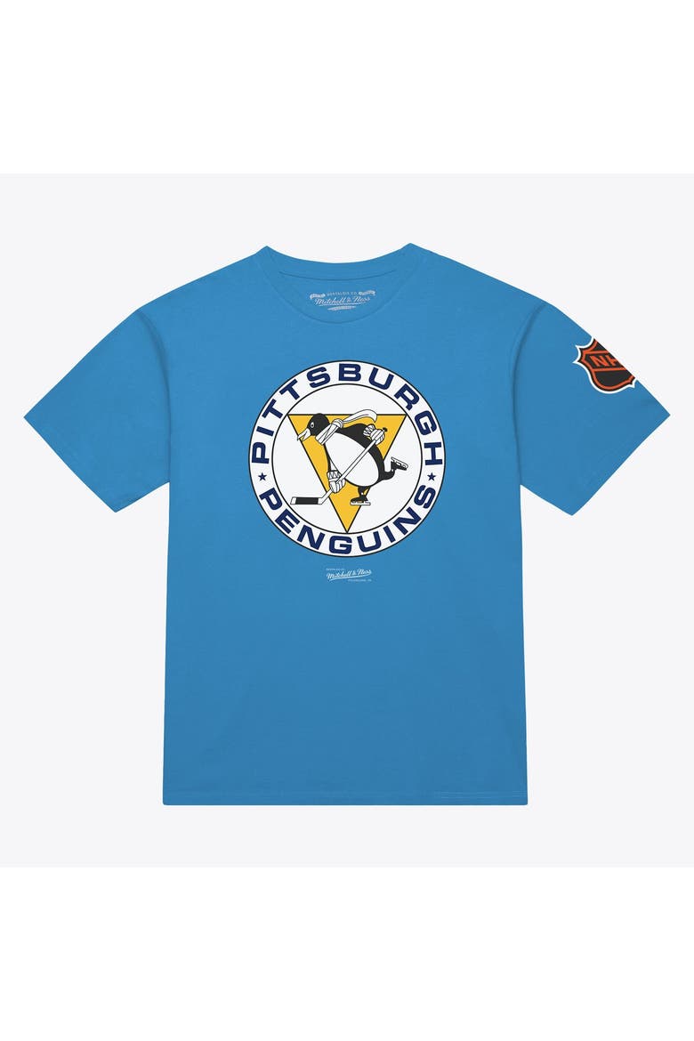 Men's Mitchell & Ness Light Blue Pittsburgh Penguins Core Vintage Logo T-Shirt, Main, color, Light Blue