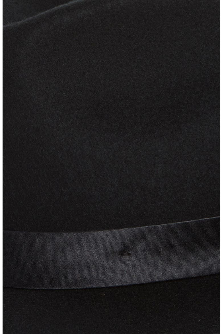 Victoria Felted Wool Fedora, Alternate, color, BLACK/ BLACK SATIN