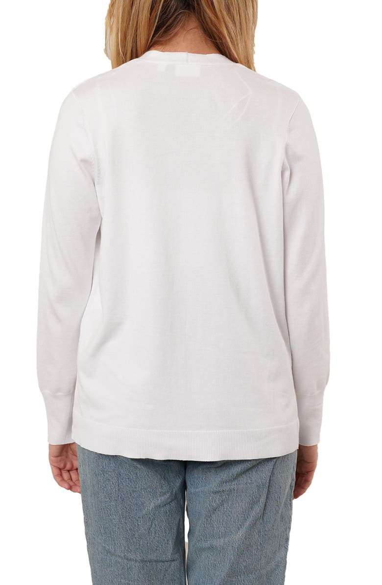 CYRUS Open Front Knit Cardigan, Alternate, color, White